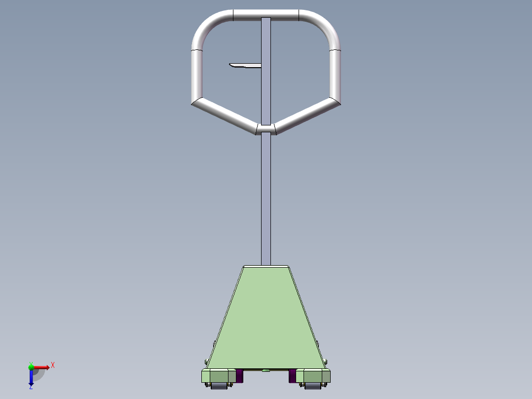 手动液压车设计【手推叉车】【SOLIDWORKS】【原创】90俯视图