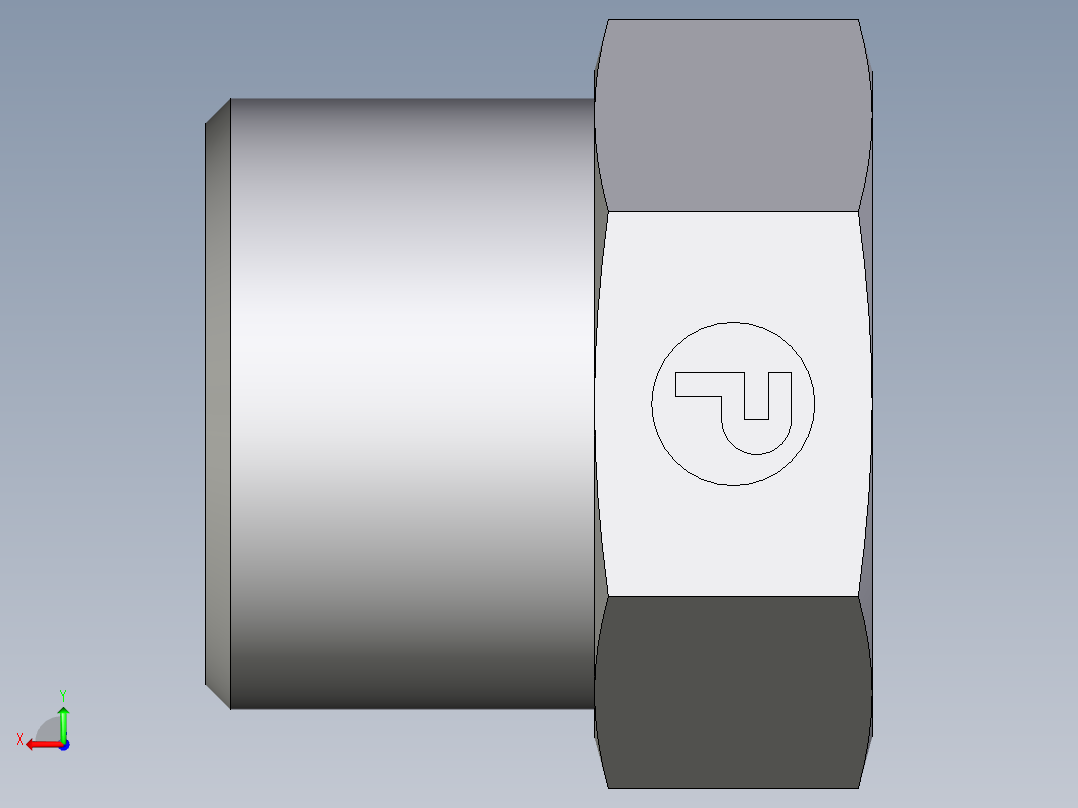 卡套式工业通用硬管接头EO_Blanking_plug_for_tube_ends_ROV14S71X后视图