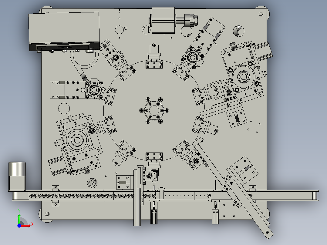 微型马达转子绝缘片组装机前视图