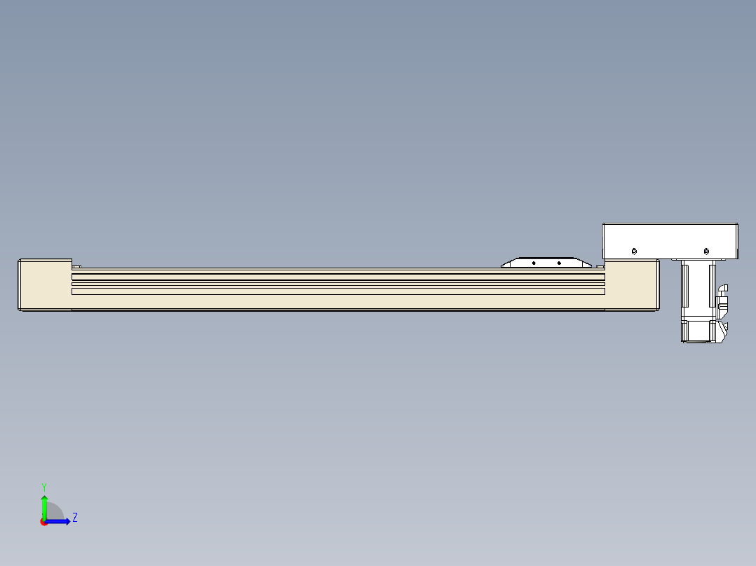 同步带全封闭直线模组TPA-HCB-65S-90-L450-M-Y-P10-N3左视图