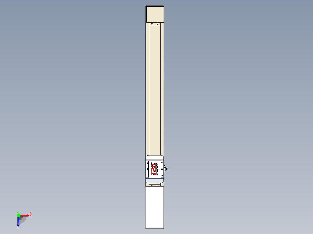 同步带全封闭直线模组TPA-HCB-65S-90-L450-M-Y-P10-N3俯视图