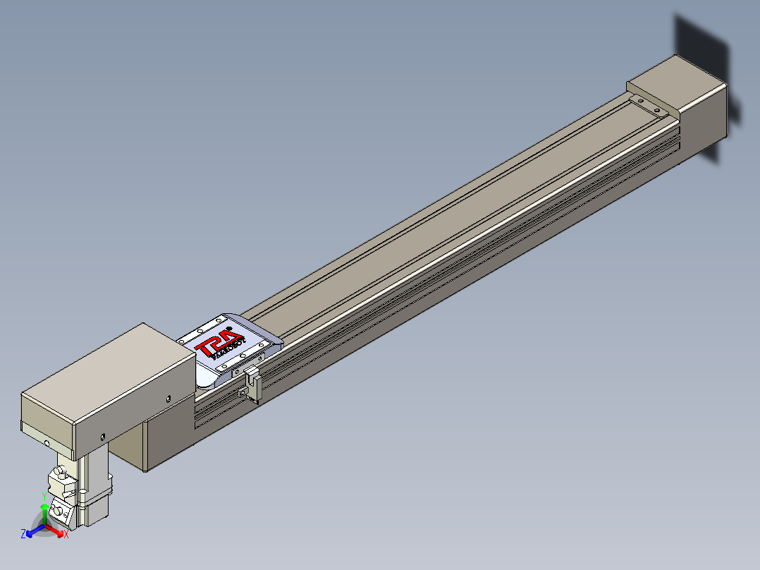 同步带全封闭直线模组TPA-HCB-65S-90-L450-M-Y-P10-N3正等轴测图