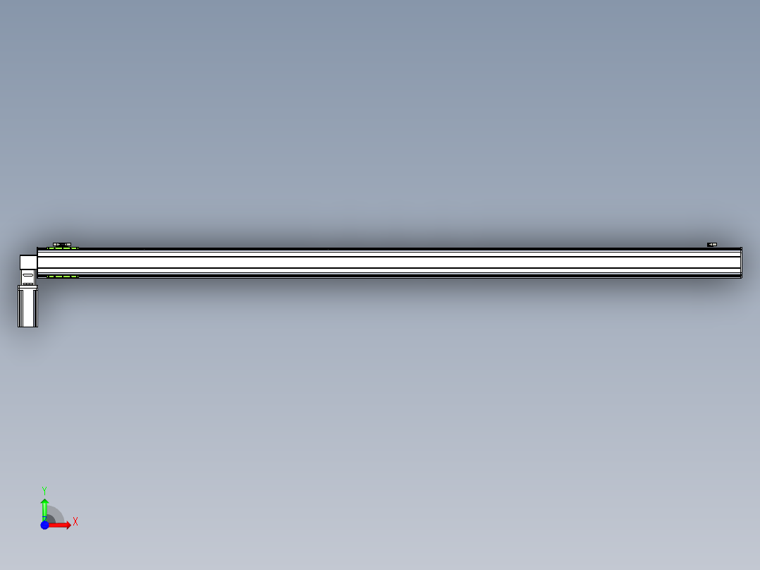 同步带滑台-半封闭B13-L90-S2800-L-Z86-D3前视图