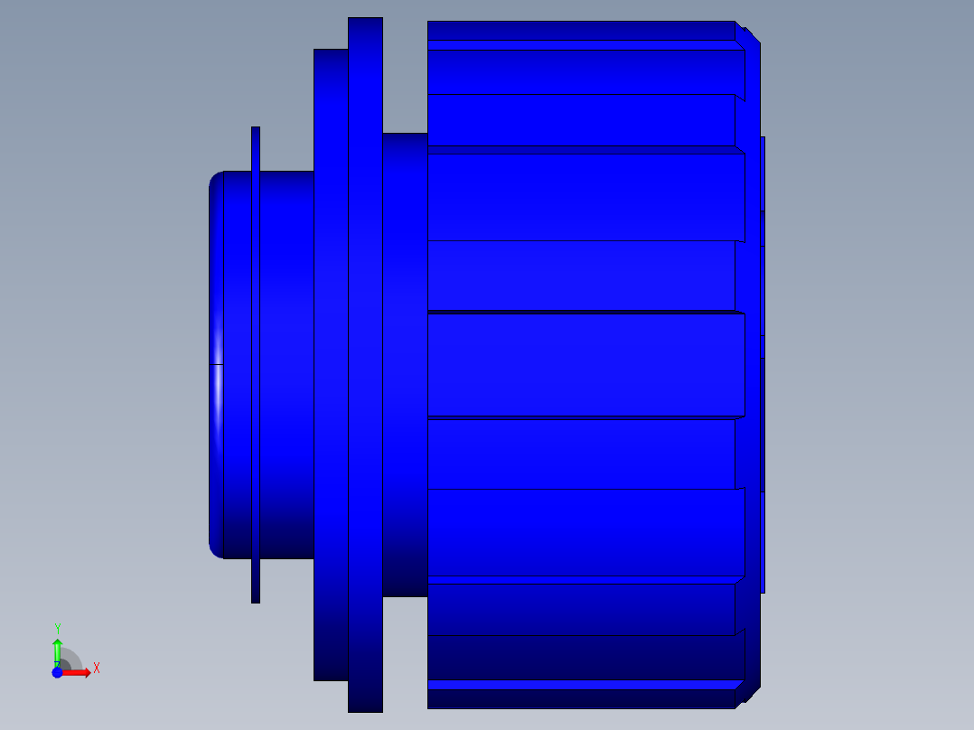 壓力蓋SFW-3D多系列多零件图纸模型前视图