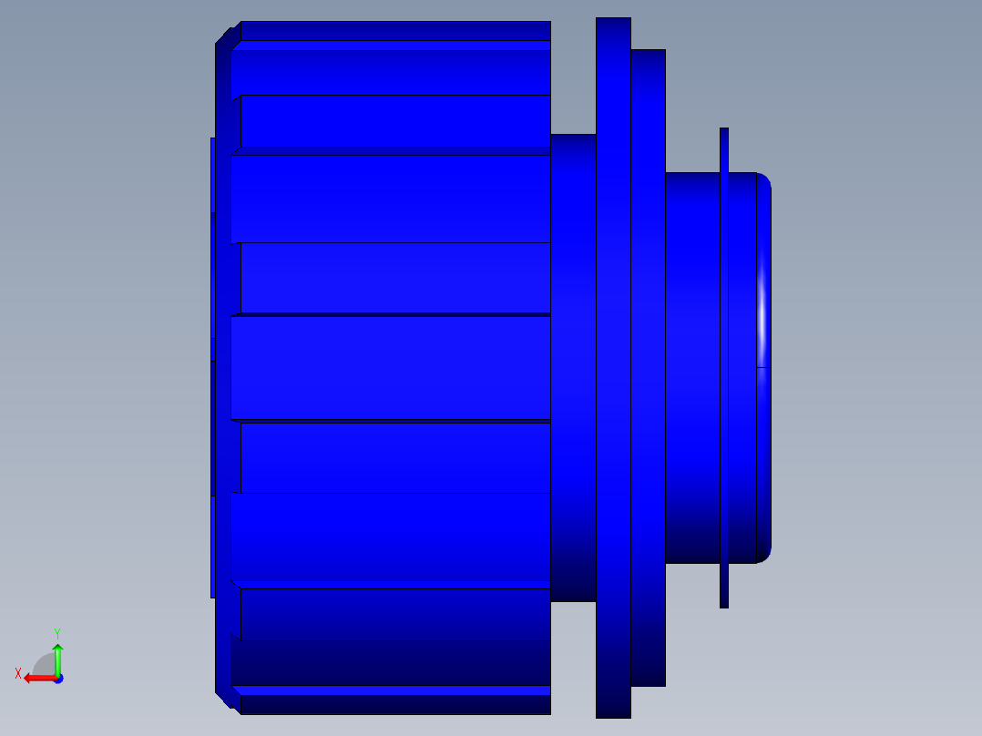 壓力蓋SFW-3D多系列多零件图纸模型后视图