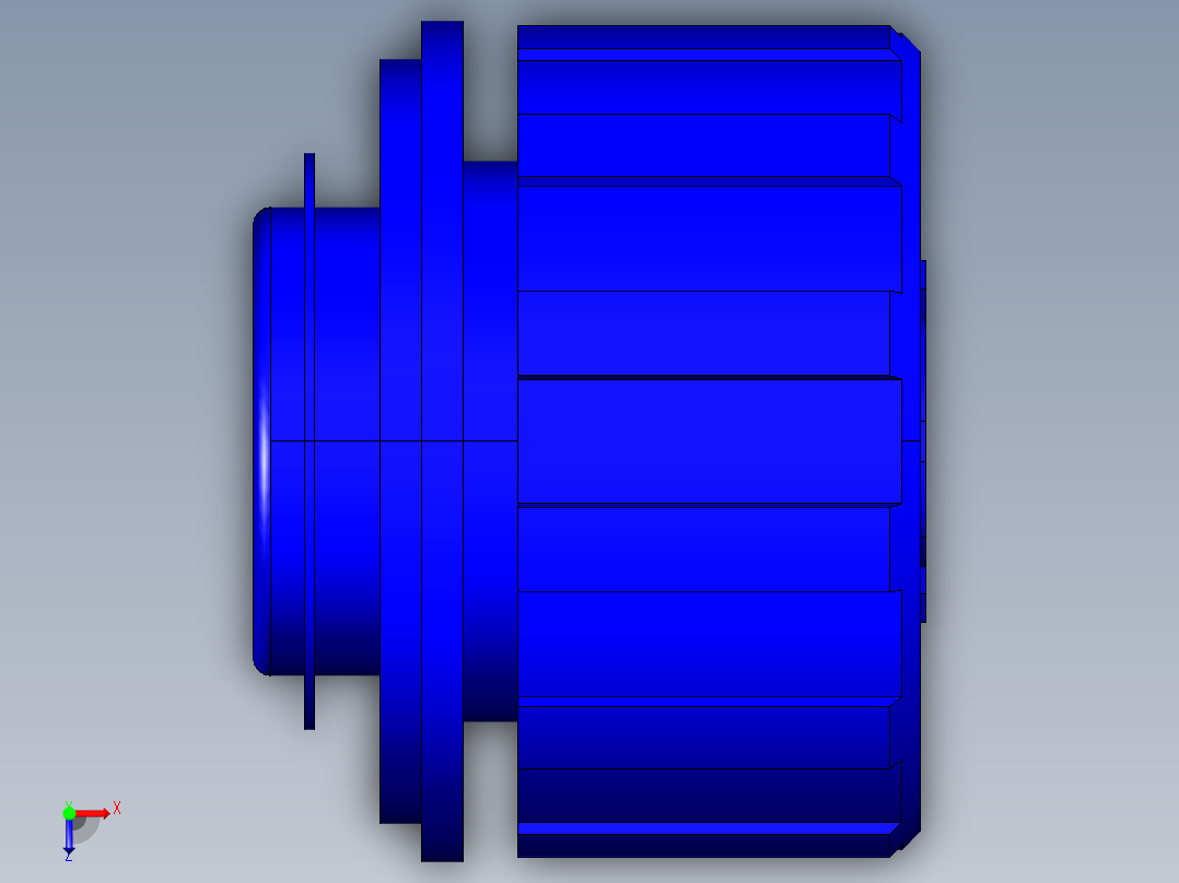 壓力蓋SFW-3D多系列多零件图纸模型俯视图