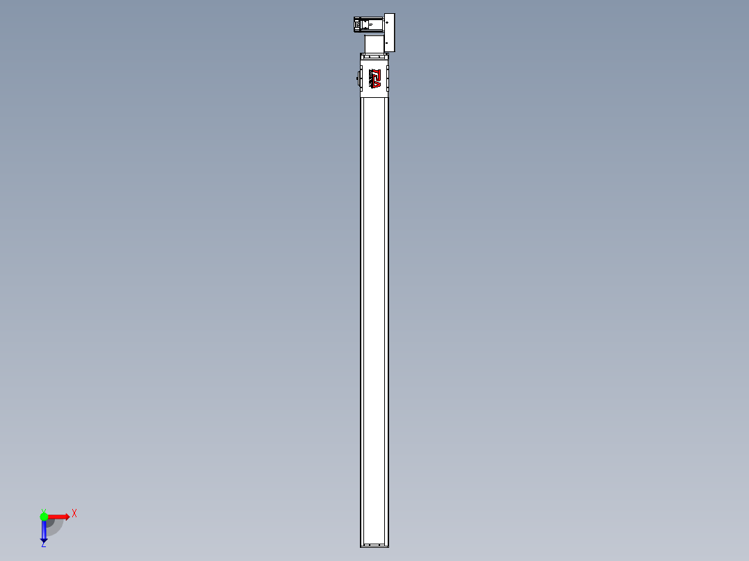 同步带全封闭直线模组TPA-HCB-110D-90-L1700-ML-C-P40-N3俯视图
