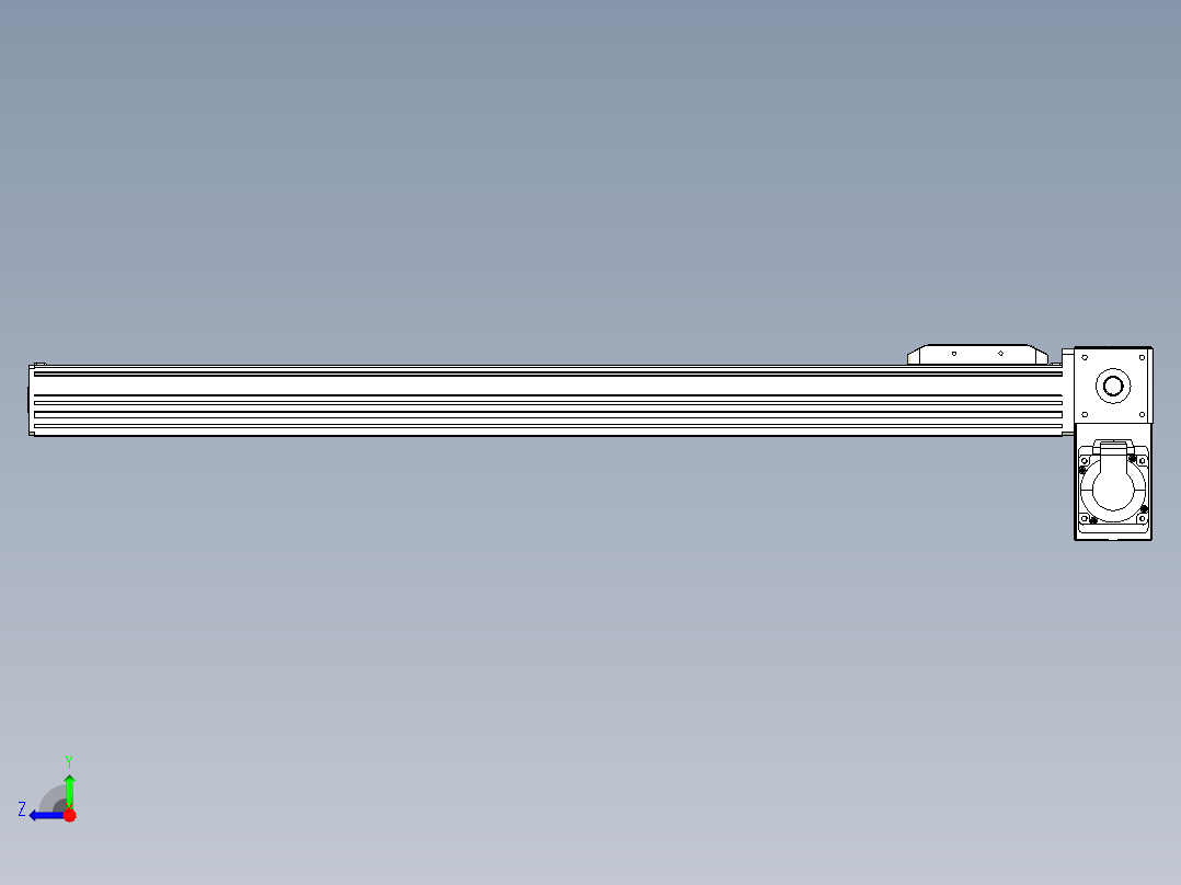 同步带全封闭直线模组TPA-HCB-85D-90-L700-RP-Y-P20-N3右视图