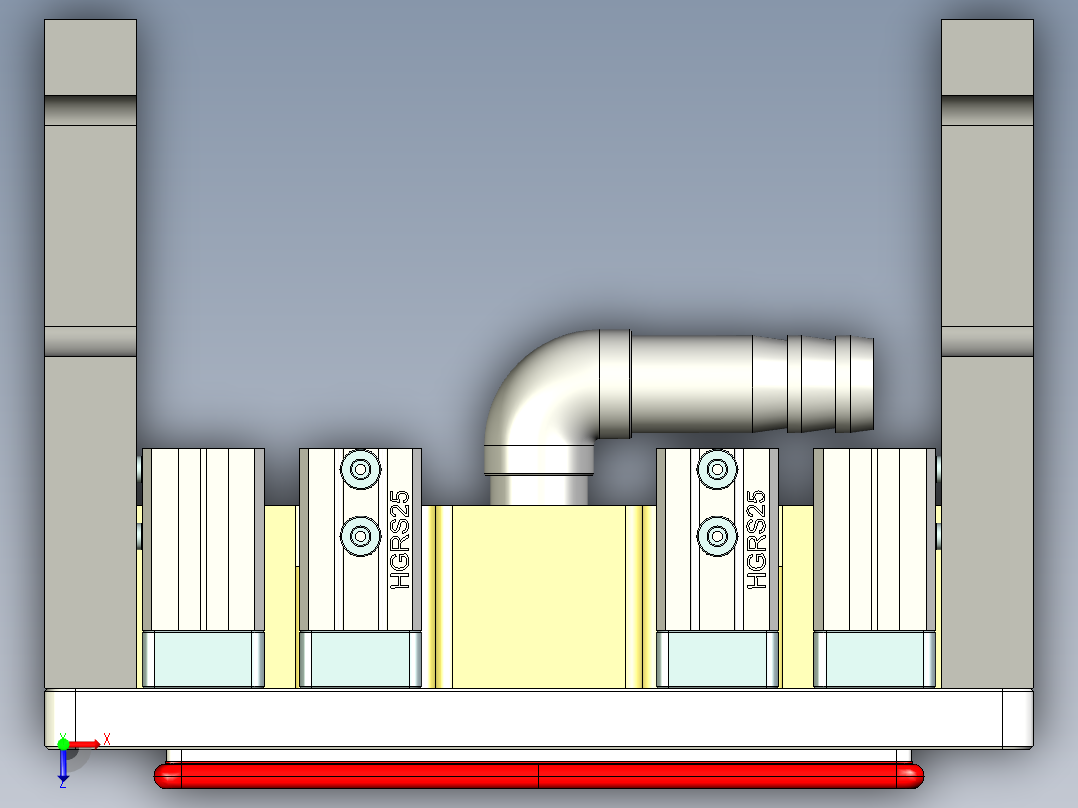 IPAD外壳铣外观面治具模型俯视图