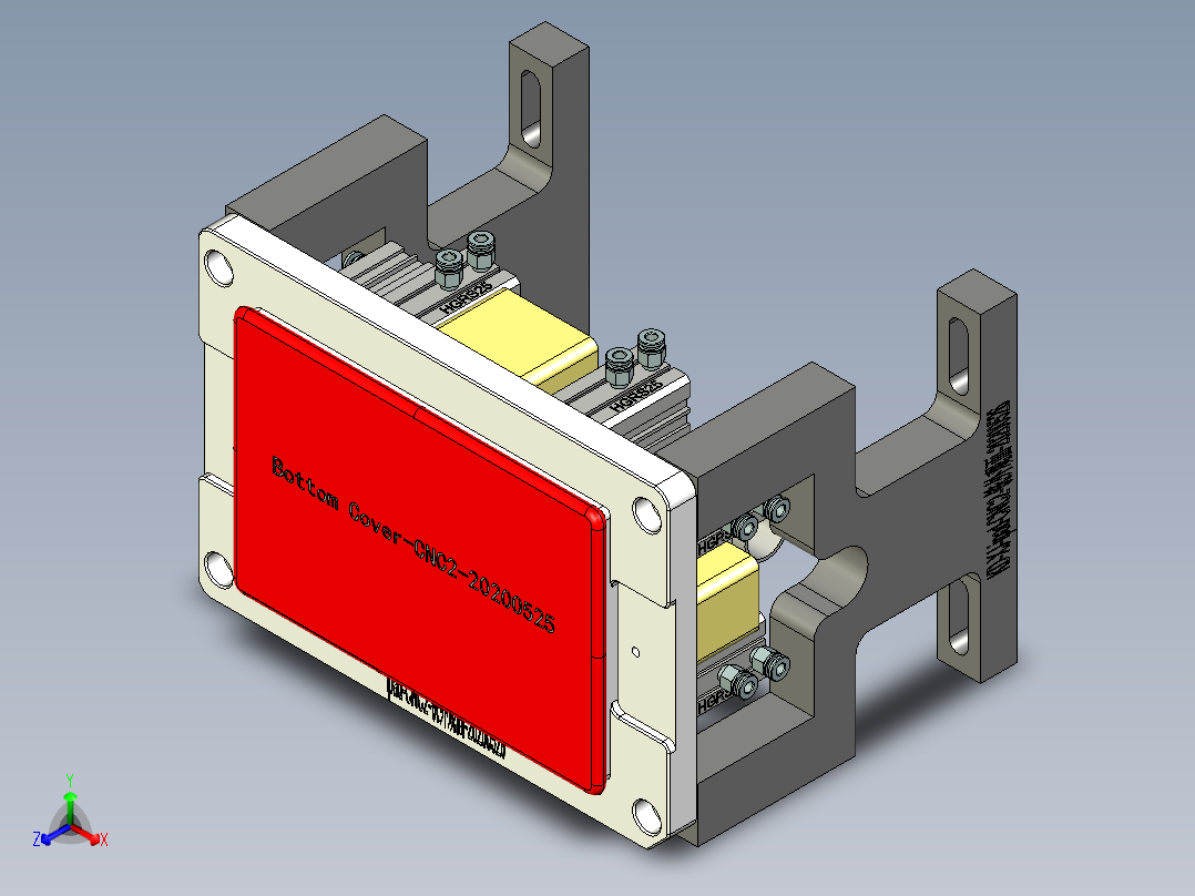 IPAD外壳铣外观面治具模型正等轴测图