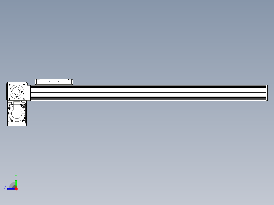 同步带全封闭直线模组TPA-HCB-105D-90-L600-LP-C-P20-N3右视图