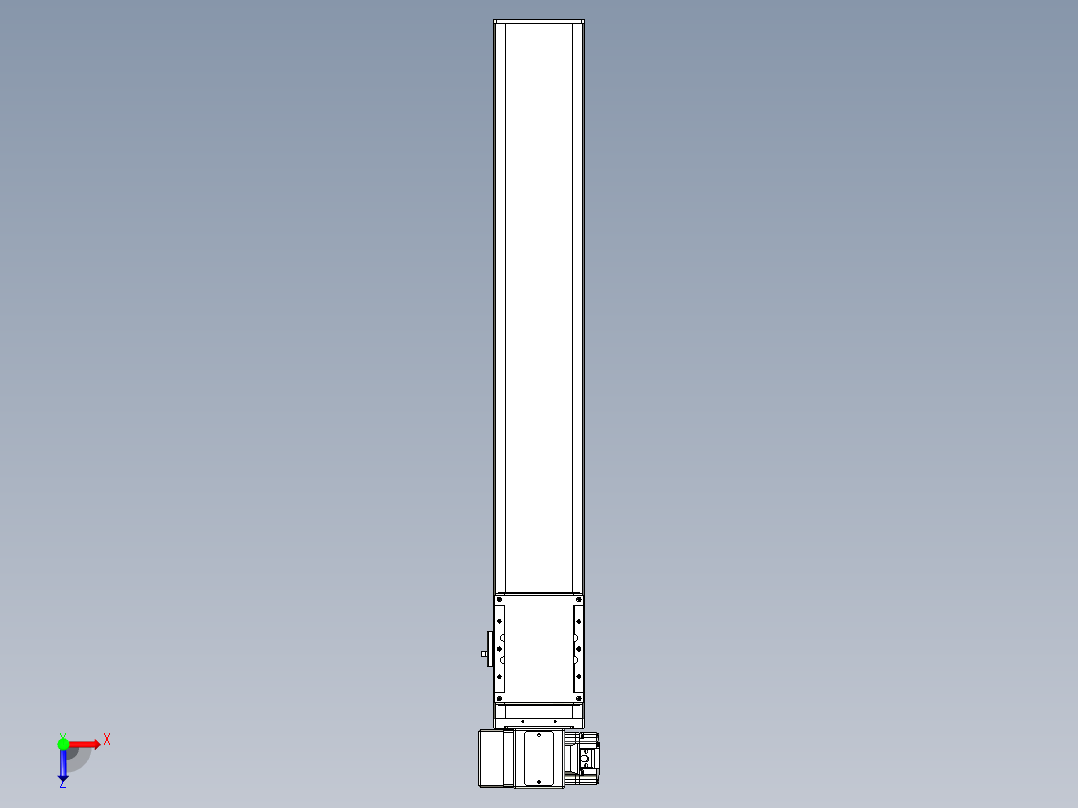 同步带全封闭直线模组TPA-HCB-105D-90-L600-LP-C-P20-N3俯视图
