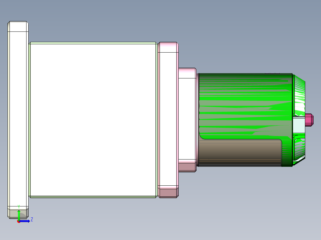 小型加湿器金属外壳钻孔CNC治具模型左视图