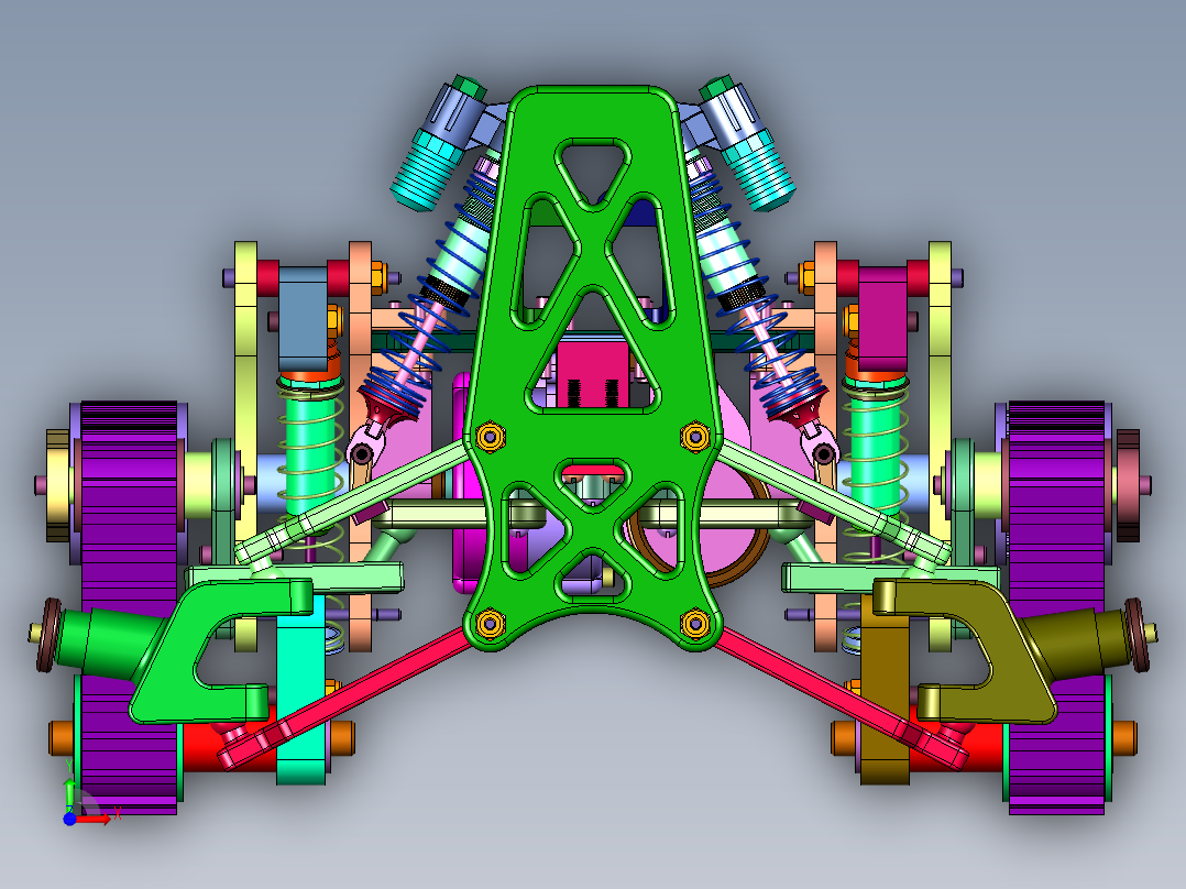前轮后履带遥控车前视图