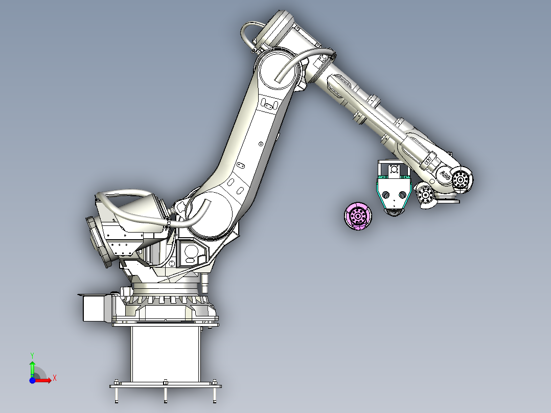 曲轴抓取机器人前视图