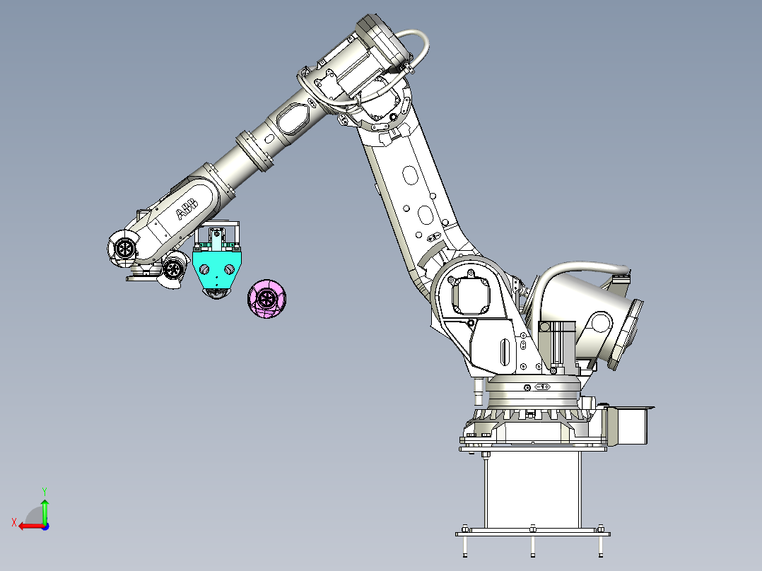 曲轴抓取机器人后视图