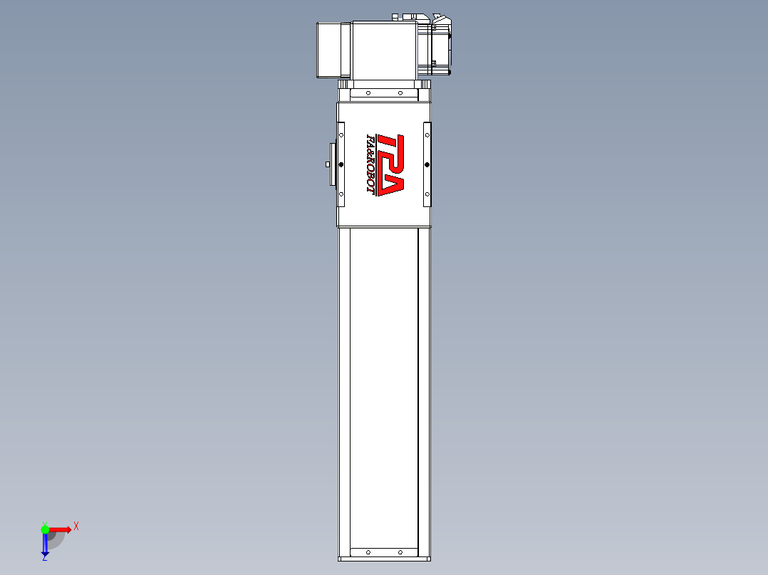 同步带全封闭直线模组TPA-HCB-110D-90-L350-RP-Y-P40-N3俯视图