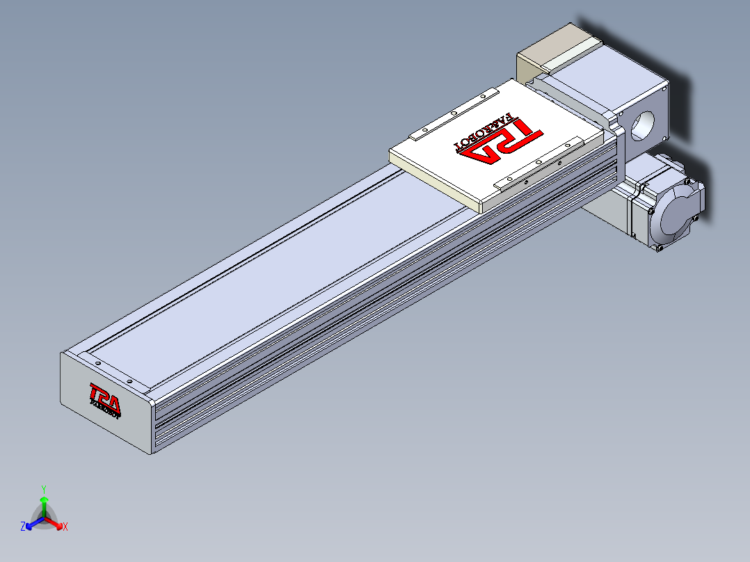 同步带全封闭直线模组TPA-HCB-110D-90-L350-RP-Y-P40-N3正等轴测图