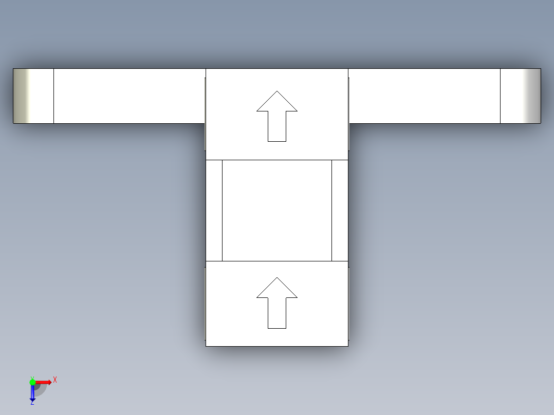 槽型光电传感器LU-T65_3D俯视图