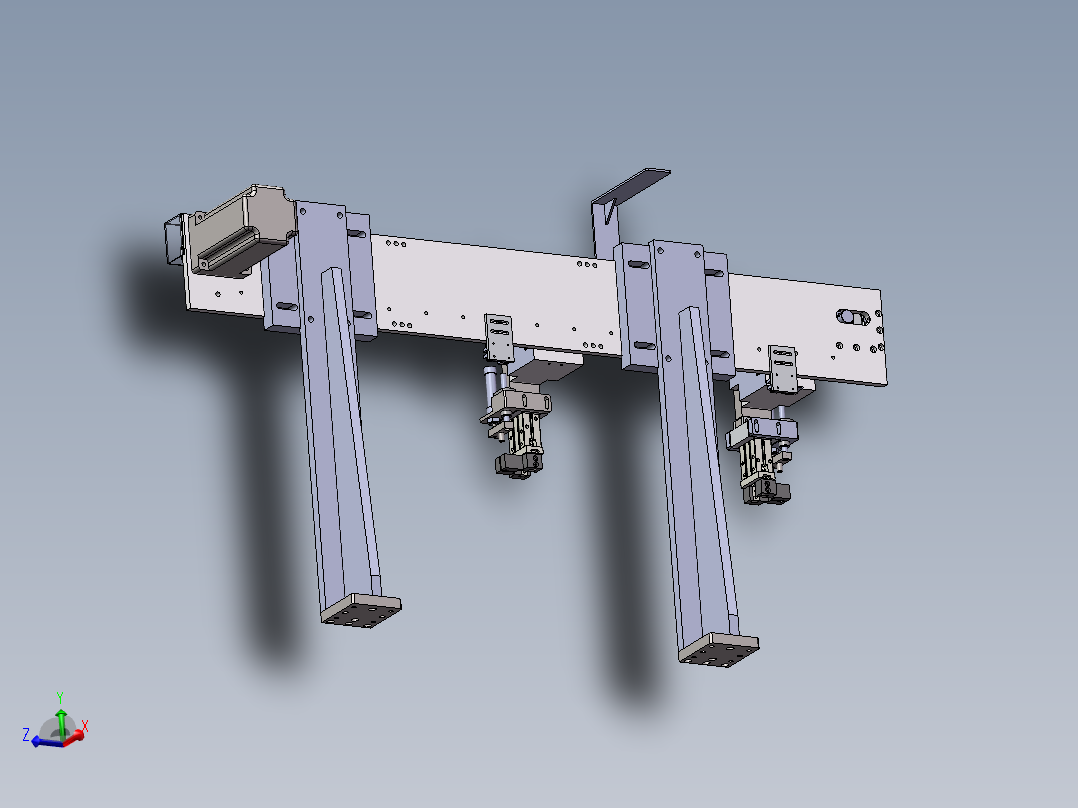 同步倍数搬运机械手机构主视图
