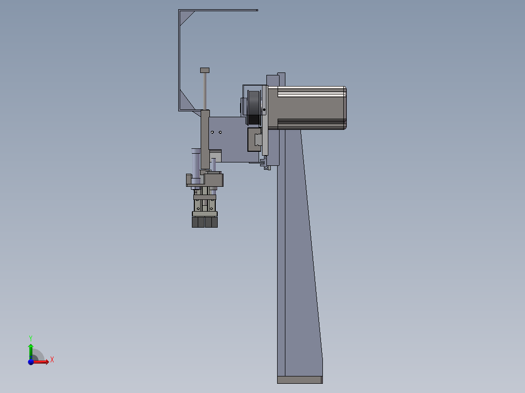 同步倍数搬运机械手机构前视图