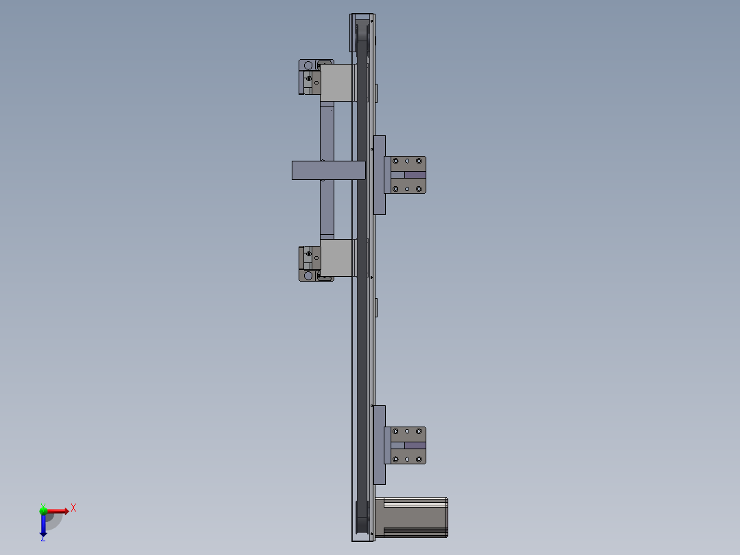 同步倍数搬运机械手机构俯视图
