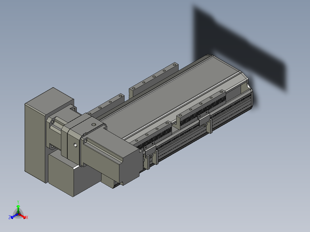 直线模组LHB17-L40-S150-LU设计图纸主视图