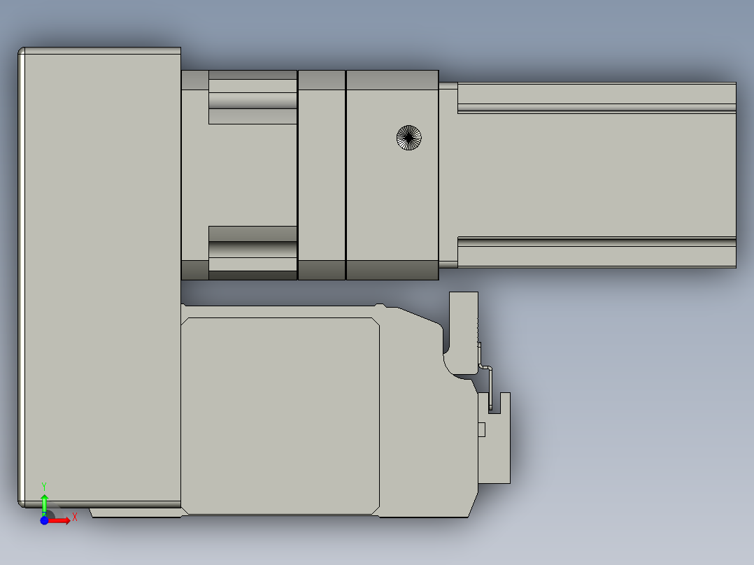 直线模组LHB17-L40-S150-LU设计图纸前视图