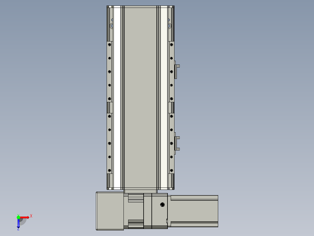 直线模组LHB17-L40-S150-LU设计图纸俯视图
