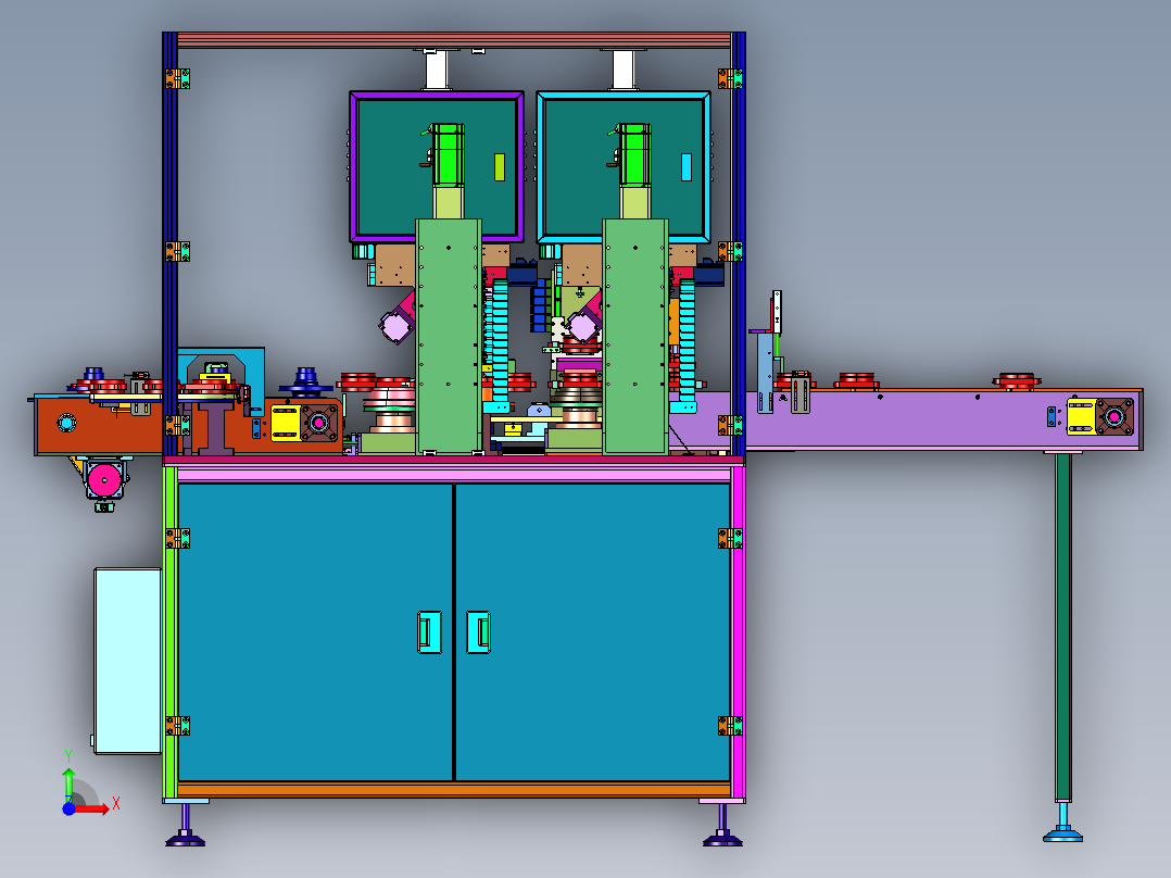 皮带输送机轴承检测装置前视图