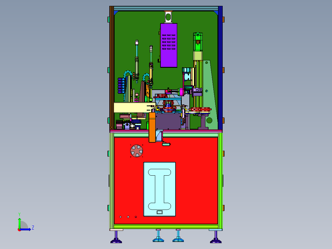 皮带输送机轴承检测装置左视图