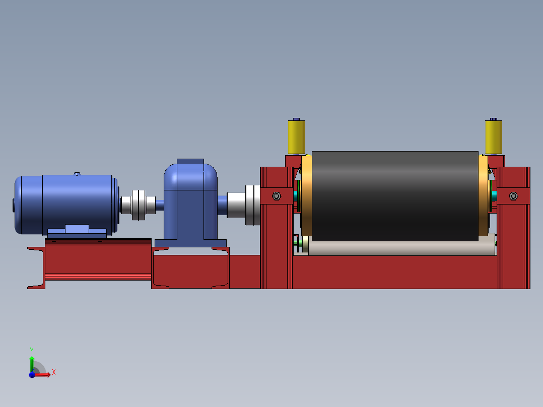 B76-皮带输送机模型前视图