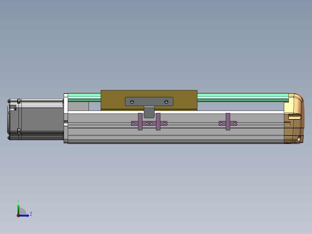 MTH丝杆半封闭模组MTH14-BC-400W左视图