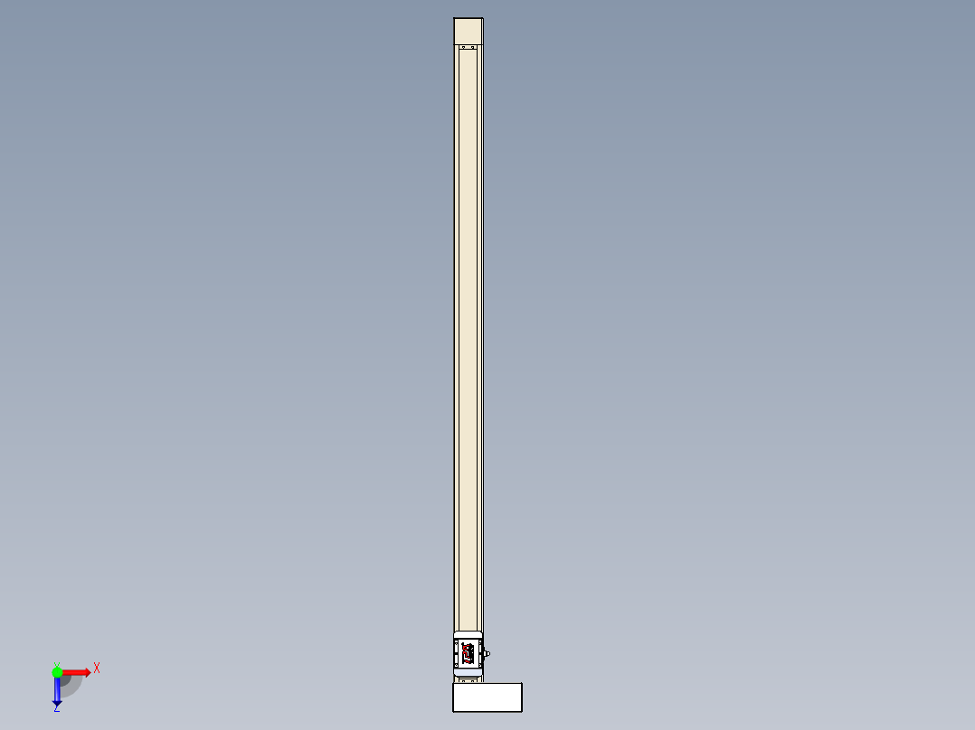 同步带全封闭直线模组TPA-HCB-65S-90-L1250-MR-C-P10-N3俯视图
