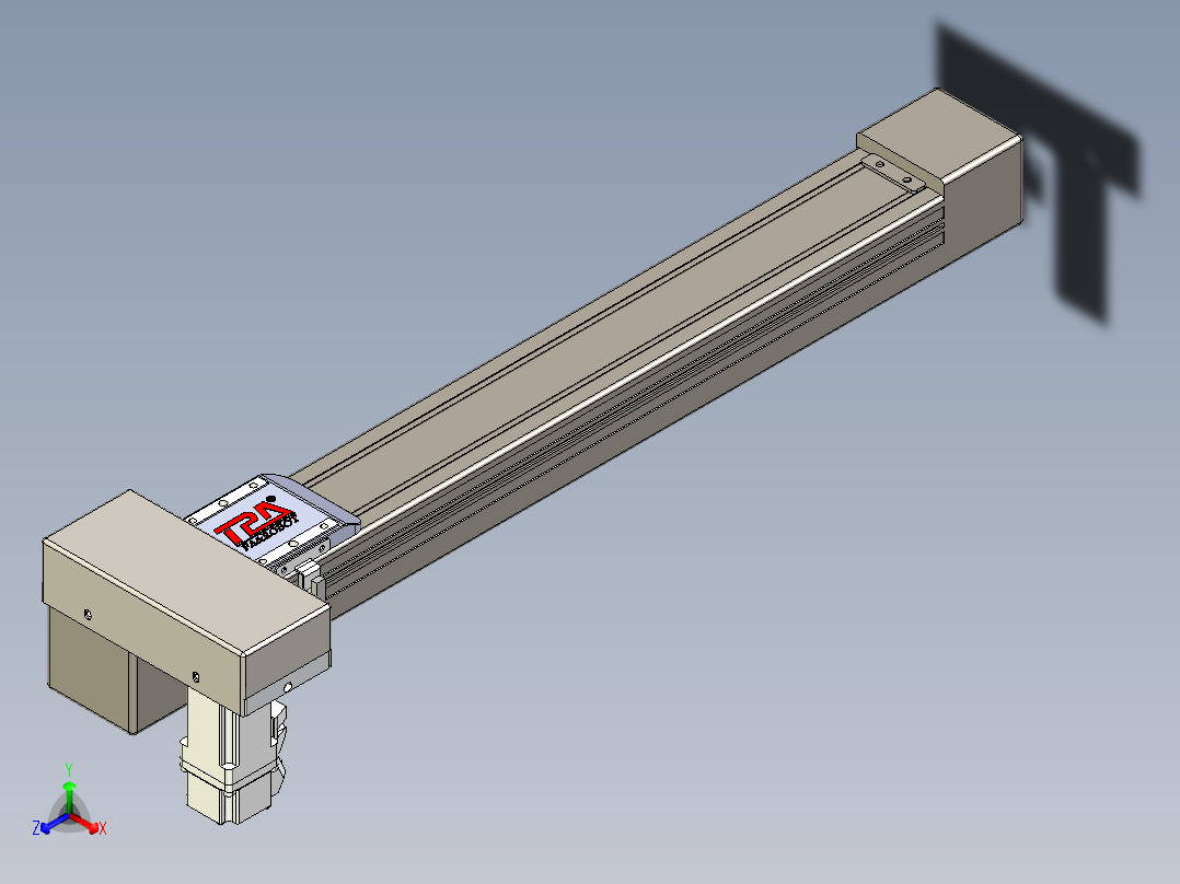 同步带全封闭直线模组TPA-HCB-65S-90-L400-MR-C-P10-N3主视图
