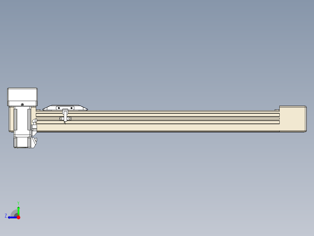 同步带全封闭直线模组TPA-HCB-65S-90-L400-MR-C-P10-N3右视图