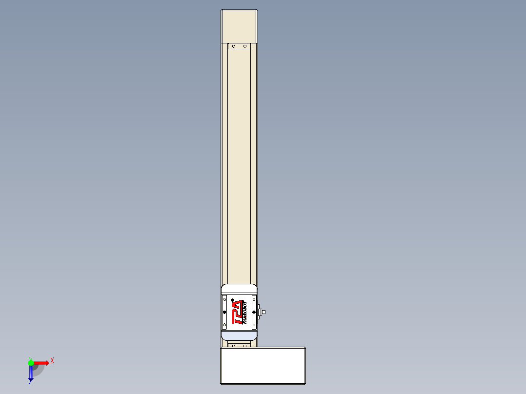 同步带全封闭直线模组TPA-HCB-65S-90-L400-MR-C-P10-N3俯视图