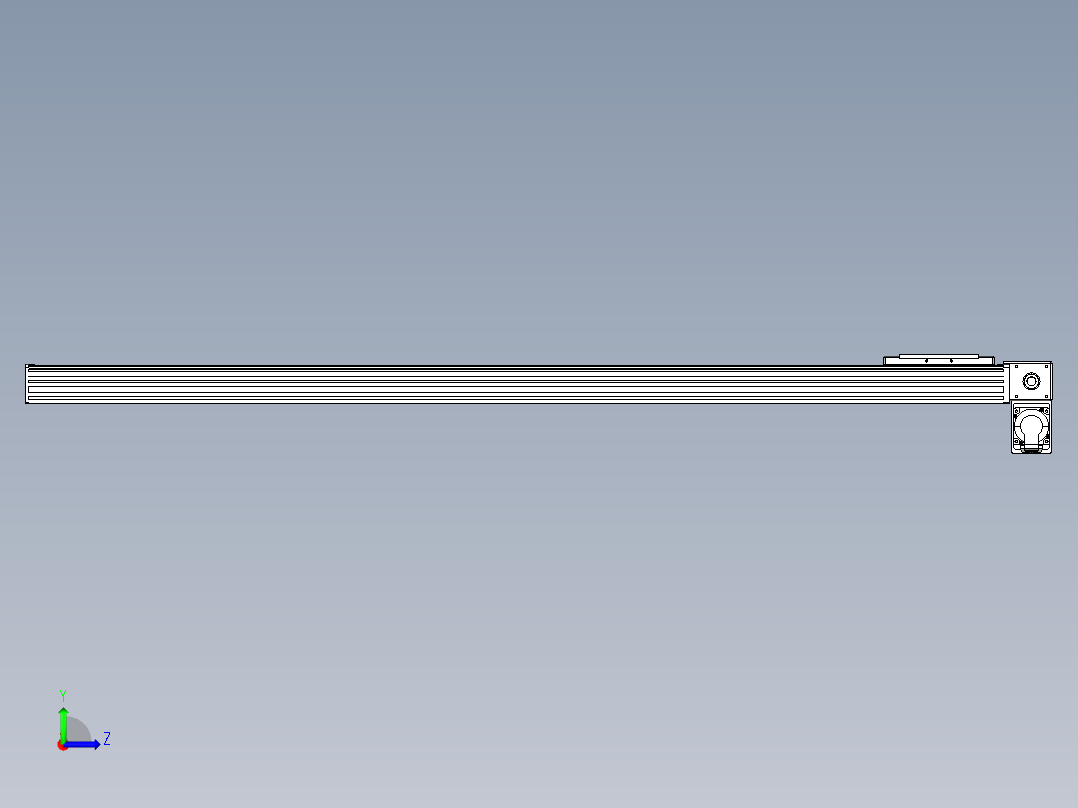 同步带全封闭直线模组TPA-HCB-14D-120-L1350-RP-C-P40-N3左视图
