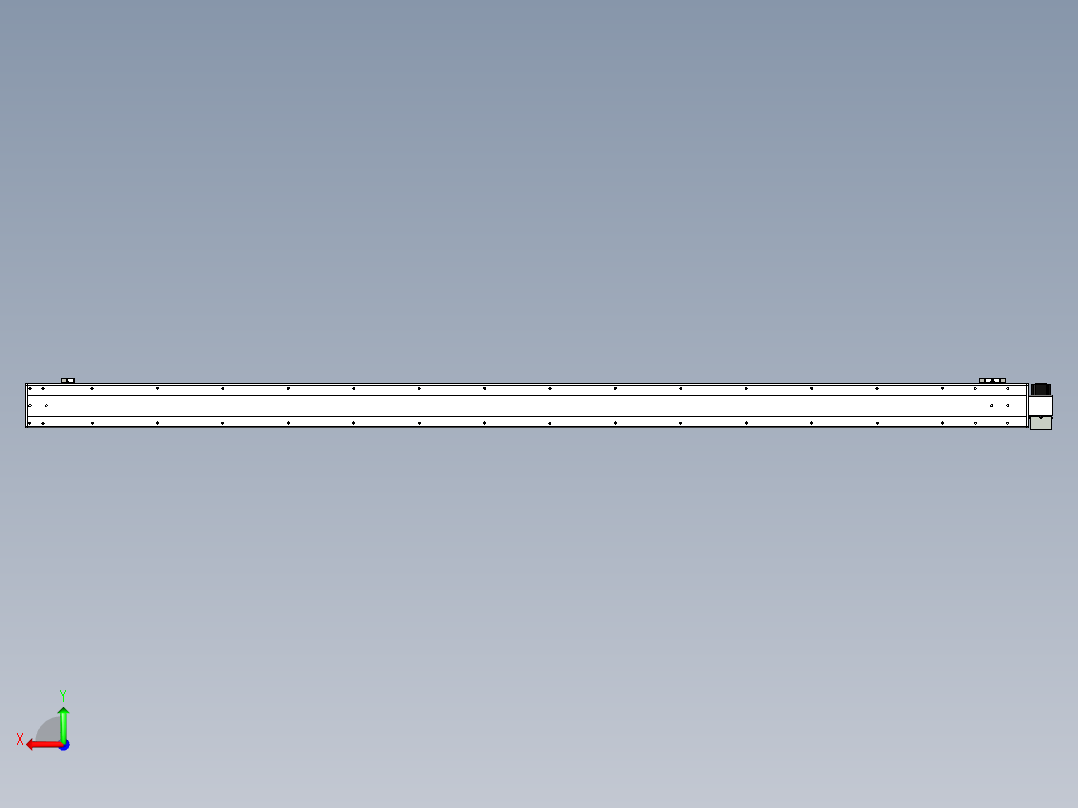同步带滑台-半封闭B13H-L45-S2800-LU-P40-D3后视图