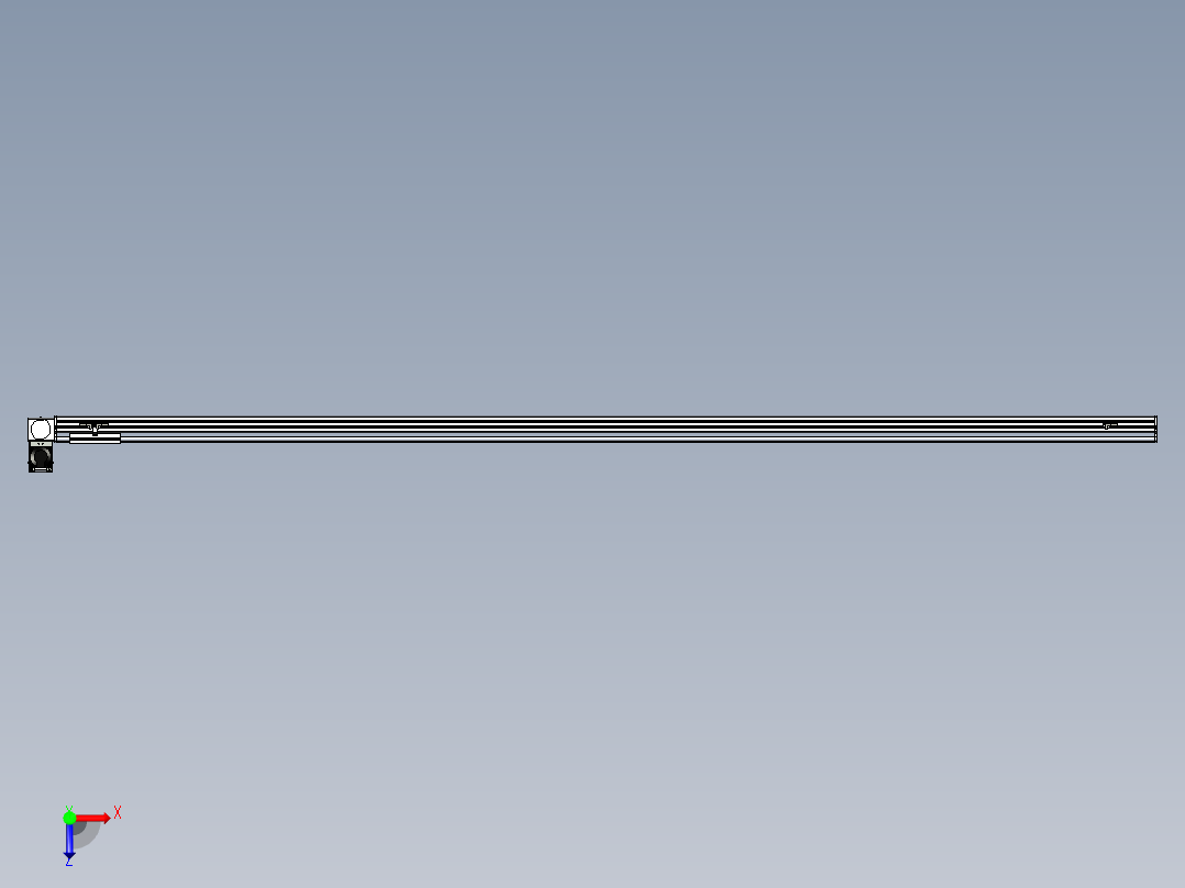 同步带滑台-半封闭B13H-L45-S2800-LU-P40-D3俯视图