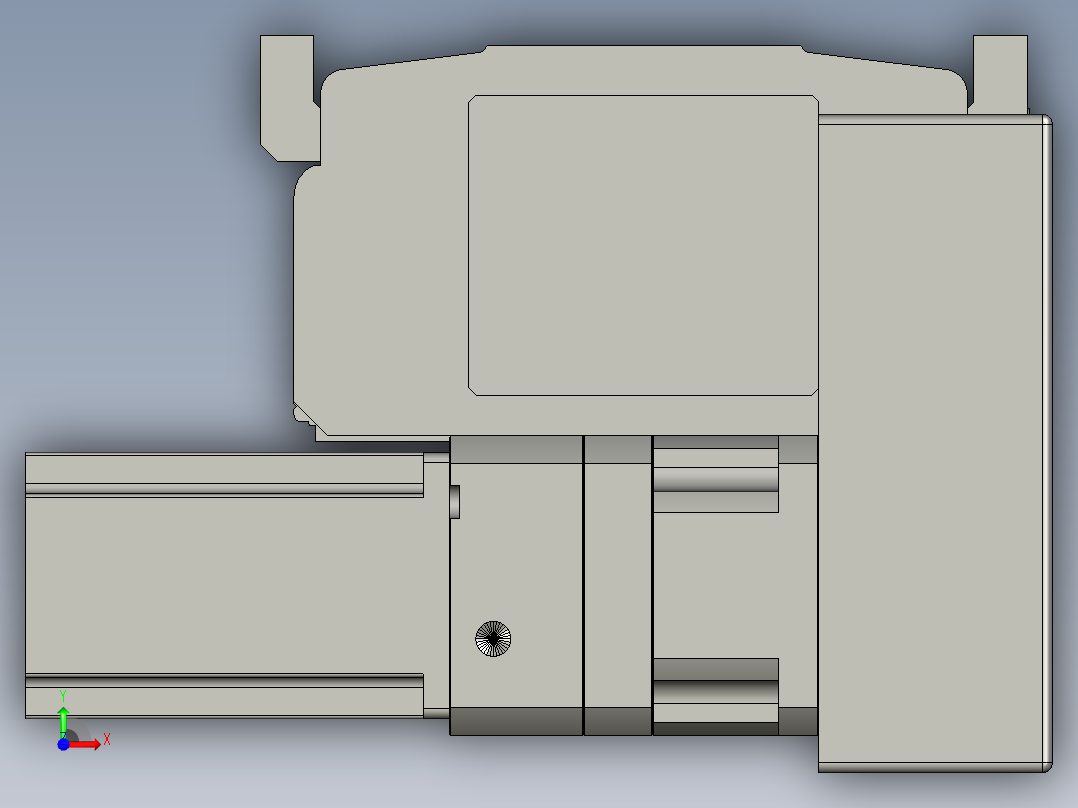 直线模组LHB21-L40-S700-RD设计图纸前视图