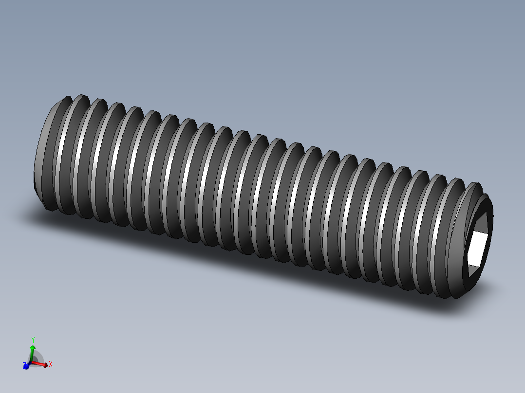 DIN 913-ISO 4026 固定螺钉-M8 L=30.SLDPRT主视图