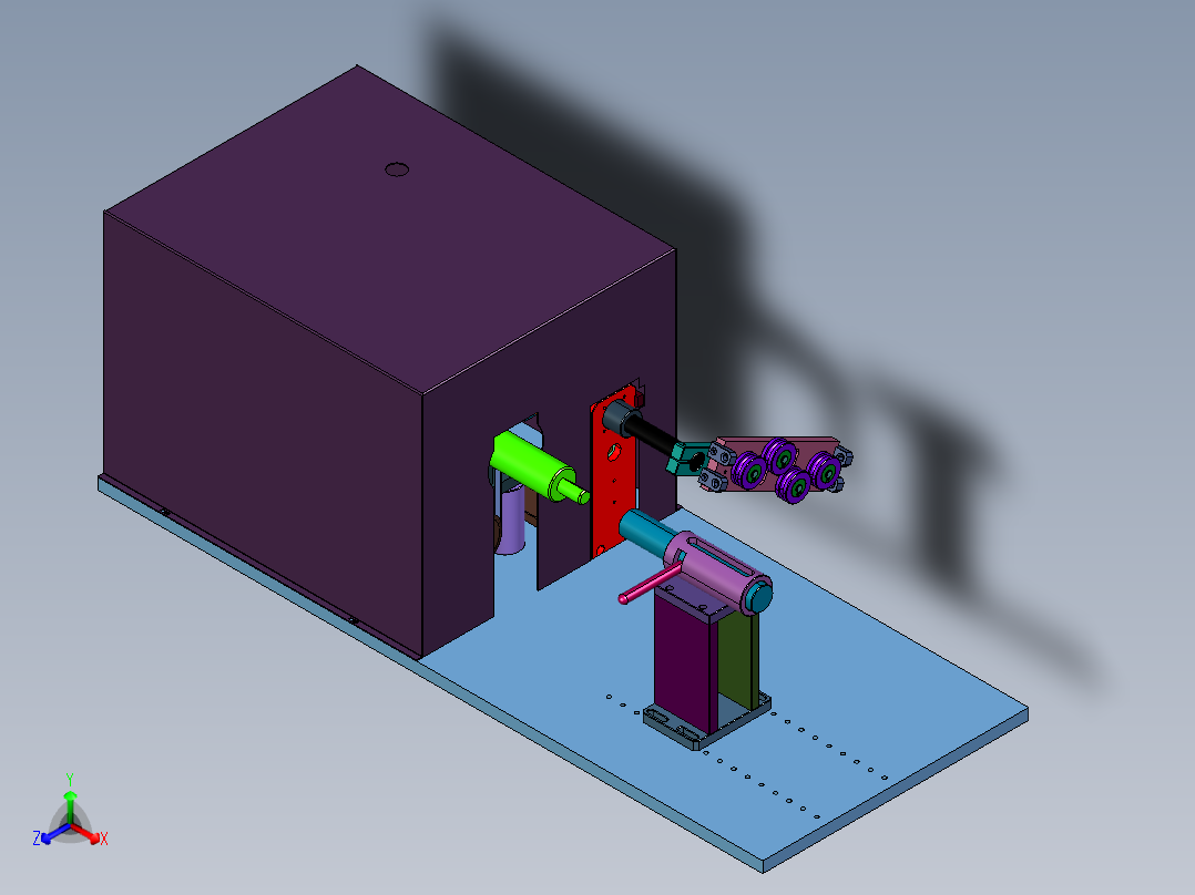 大功率自动单轴绕线机主视图