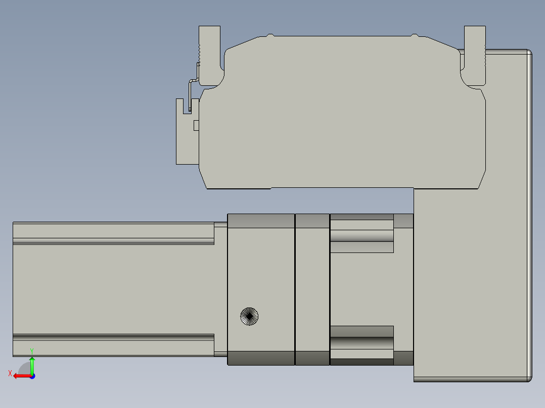 直线模组LHB17-L40-S950-LD设计图纸后视图