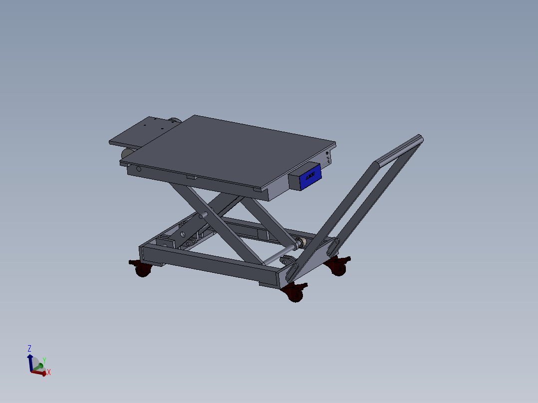 升降车升降平台主视图