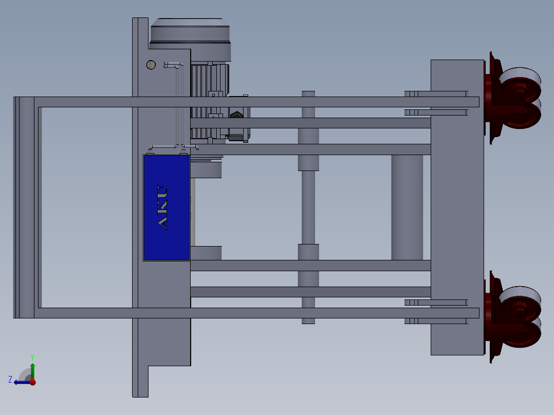 升降车升降平台右视图