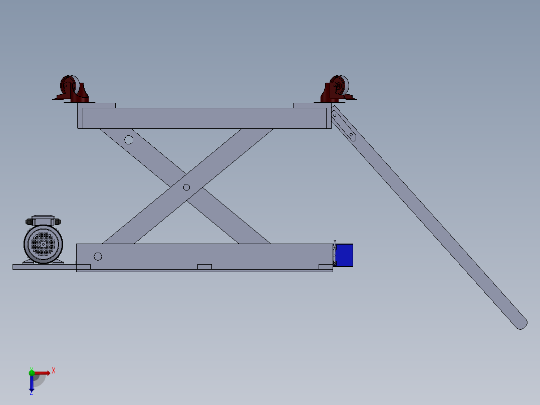 升降车升降平台俯视图