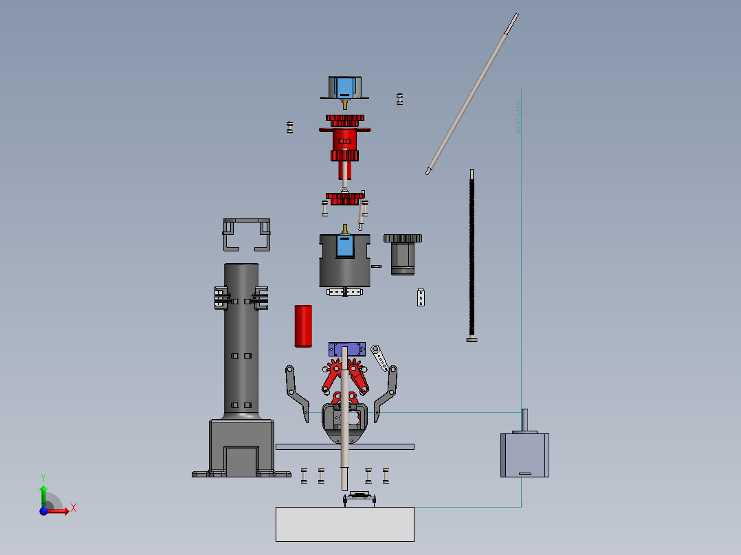 机械爪、机械手(218)前视图