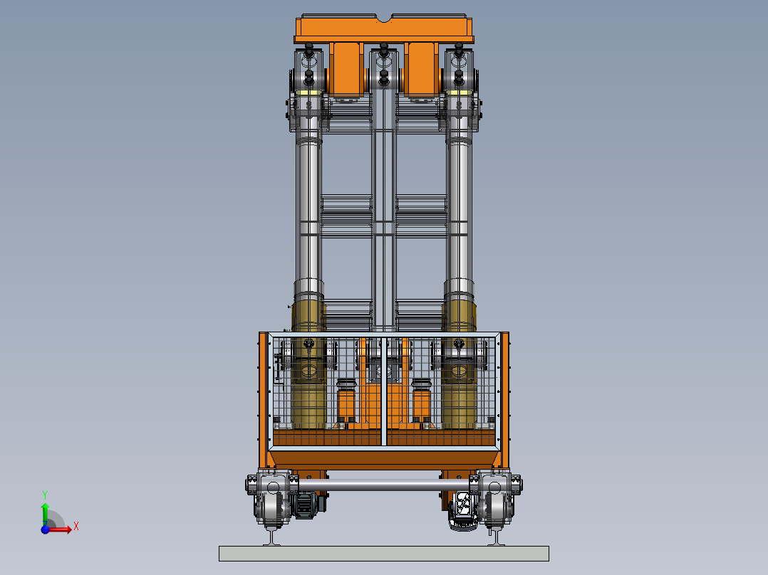 重载移动旋转举升平台sw18可编辑前视图