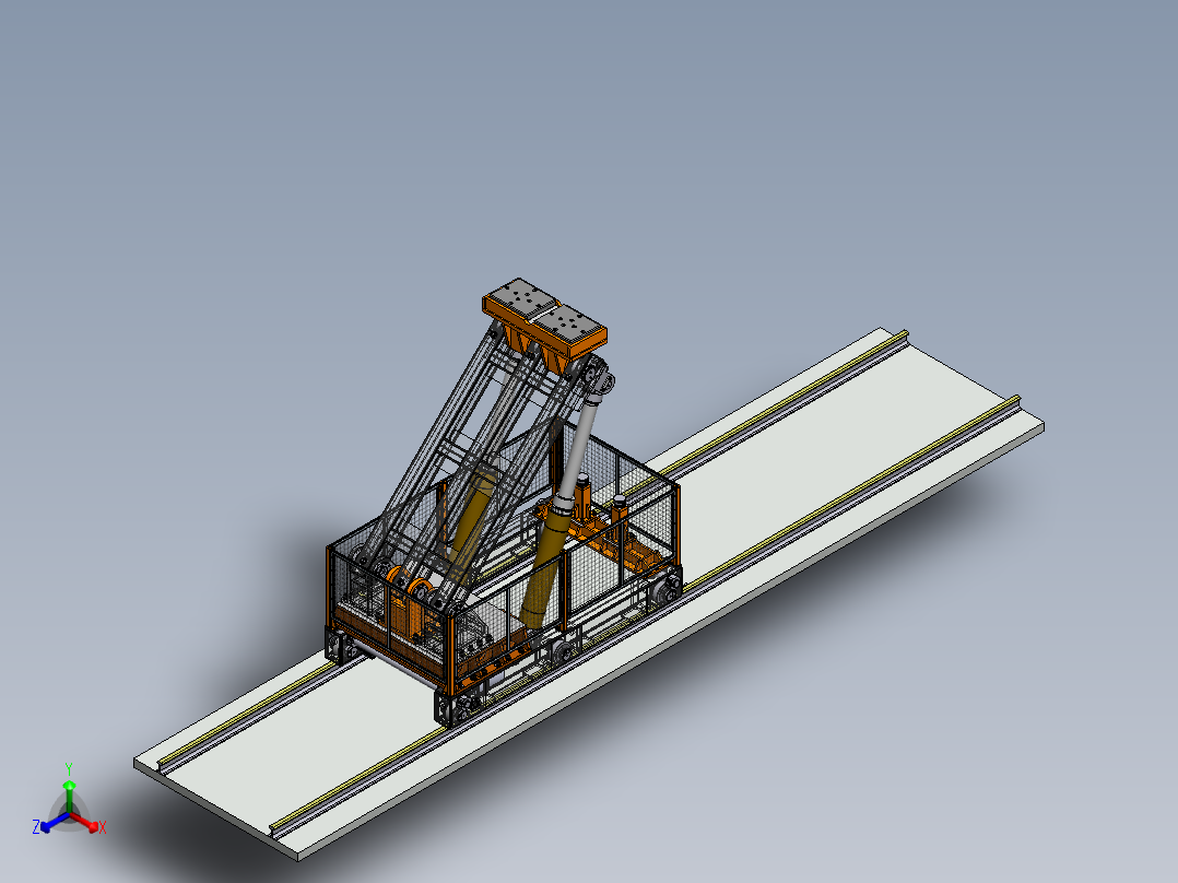 重载移动旋转举升平台sw18可编辑正等轴测图